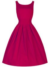  Sleeveless Lace Up Knee Length Ruching Quinceanera Dama Dress
