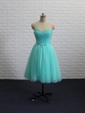 Custom Fit Sleeveless Beading and Sashes ribbons Lace Up Prom Gown