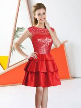 Dramatic Sleeveless Beading and Lace Backless Vestidos de Damas