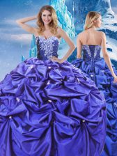 Cute Floor Length Ball Gowns Sleeveless Purple Vestidos de Quinceanera Lace Up