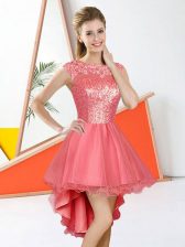 Fashion Sleeveless Beading and Lace Backless Quinceanera Dama Dress