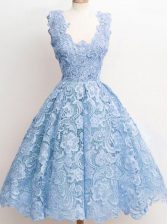 Unique Sleeveless Lace Zipper Dama Dress for Quinceanera