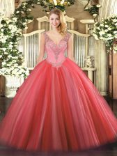  Sleeveless Lace Up Floor Length Beading Vestidos de Quinceanera