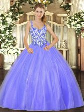  Lavender Ball Gowns Beading 15 Quinceanera Dress Lace Up Organza Sleeveless Floor Length