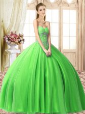 Dynamic Beading 15 Quinceanera Dress Lace Up Sleeveless Floor Length