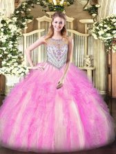  Floor Length Ball Gowns Sleeveless Lilac Quince Ball Gowns Zipper