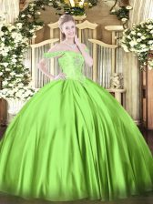  Beading Sweet 16 Quinceanera Dress Lace Up Sleeveless Floor Length