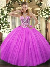  Sleeveless Lace Up Floor Length Beading 15th Birthday Dress