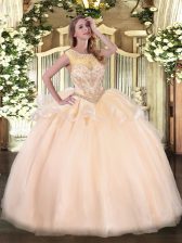 Enchanting Sleeveless Zipper Floor Length Beading Quinceanera Gowns