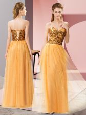 Decent Sleeveless Sequins Lace Up Homecoming Dress