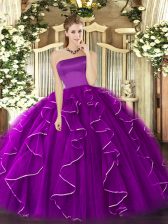 Sleeveless Zipper Floor Length Ruffles Sweet 16 Quinceanera Dress