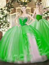  Sweetheart Sleeveless Lace Up Sweet 16 Dress Tulle