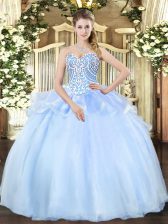 Fashion Sleeveless Beading Lace Up 15 Quinceanera Dress