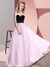 Dazzling Sleeveless Beading Lace Up Evening Dress