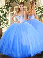 Cheap Sleeveless Beading Lace Up Quinceanera Dress