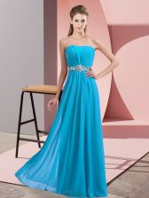  Sleeveless Beading Lace Up Homecoming Dress