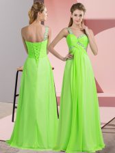  Sleeveless Beading Lace Up 