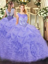 Most Popular Sleeveless Zipper Beading and Ruffles 15 Quinceanera Dress
