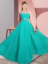  Sleeveless Beading Clasp Handle Prom Dresses