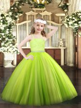  Sleeveless Zipper Floor Length Beading and Lace Evening Gowns