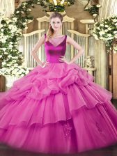 High End Floor Length Ball Gowns Sleeveless Lilac Sweet 16 Dress Side Zipper