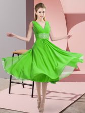 Amazing V-neck Side Zipper Beading Quinceanera Court Dresses Sleeveless
