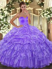  Floor Length Ball Gowns Sleeveless Lavender Sweet 16 Dress Lace Up