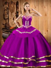 Romantic Sleeveless Embroidery Lace Up Vestidos de Quinceanera