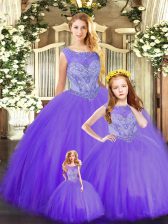 Lovely Sleeveless Beading Lace Up 15th Birthday Dress