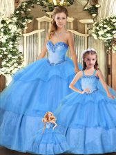  Organza Sleeveless Floor Length Vestidos de Quinceanera and Beading and Ruffled Layers