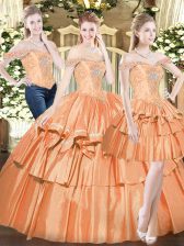 Exceptional Organza Sleeveless Floor Length Sweet 16 Dresses and Beading and Ruffled Layers