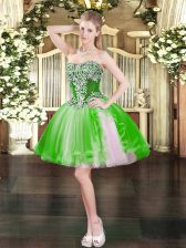  Sweetheart Lace Up Beading Prom Dress Sleeveless
