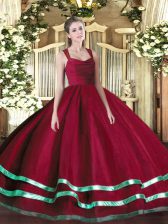  Sleeveless Ruffled Layers and Ruching Zipper 15th Birthday Dress
