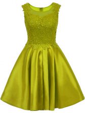  Satin Sleeveless Mini Length Court Dresses for Sweet 16 and Lace
