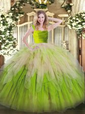  Floor Length Multi-color Sweet 16 Quinceanera Dress Straps Sleeveless Zipper