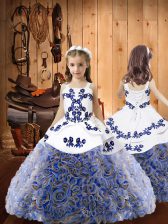 Lovely Floor Length Ball Gowns Sleeveless Multi-color Glitz Pageant Dress Lace Up