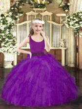  Sleeveless Beading Zipper Kids Formal Wear
