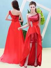 Sexy Sleeveless Beading and Sequins Lace Up Prom Party Dress