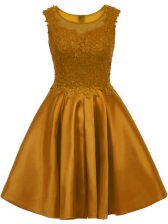 Sleeveless Zipper Mini Length Lace Vestidos de Damas