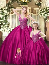  Sleeveless Lace Up Floor Length Beading Sweet 16 Quinceanera Dress