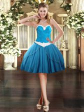 Baby Blue Sweetheart Neckline Appliques Prom Evening Gown Sleeveless Lace Up