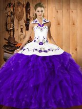 Discount Sleeveless Embroidery and Ruffles Lace Up Vestidos de Quinceanera