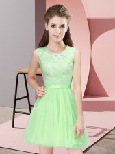 New Style Sleeveless Lace Mini Length Vestidos de Damas