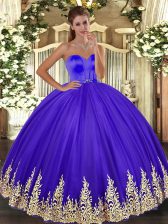  Lavender Sweetheart Lace Up Appliques Quince Ball Gowns Sleeveless