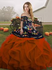  Floor Length Ball Gowns Sleeveless Rust Red 15th Birthday Dress Lace Up