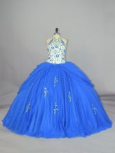 Best Sleeveless Appliques and Embroidery Lace Up Sweet 16 Dress