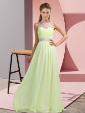 Fashion Sleeveless Beading Backless Evening Dress