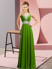 Low Price Sleeveless Lace Up Floor Length Beading Prom Party Dress