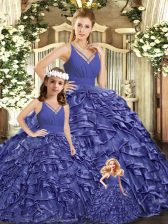  Ball Gowns Sleeveless Lavender 15th Birthday Dress Brush Train Backless