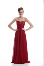 Wonderful Sleeveless Beading Lace Up Prom Gown